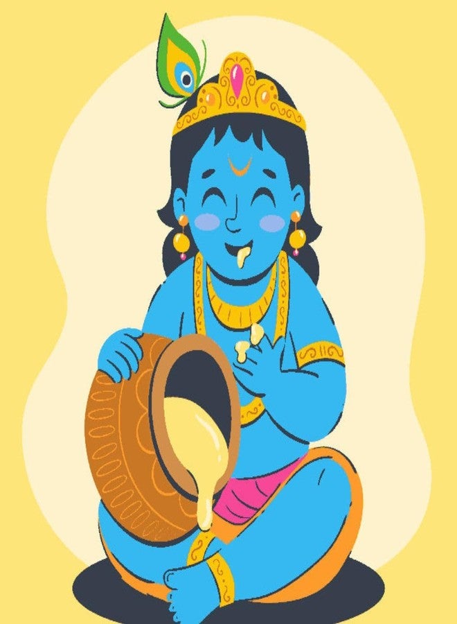 Paint Waint PaintWaint Krishna and Radha Paint by Number Kit for Adults & Kids | 25 x 30 cm DIY Painting Set with Numbered Canvas, Colors Palette & Brushes | Easy for Beginners (MDF Frame, PW4) - Image 1